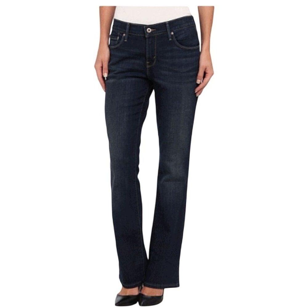 LEVI'S Dark Wash Denim Bootcut Jeans Classic Five-Pocket Styling Comfort Stretch